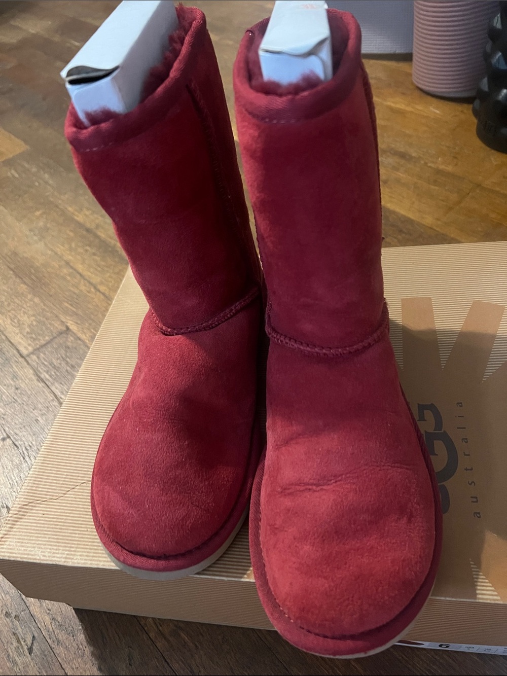 UGG Red Suede Classic Short Boots